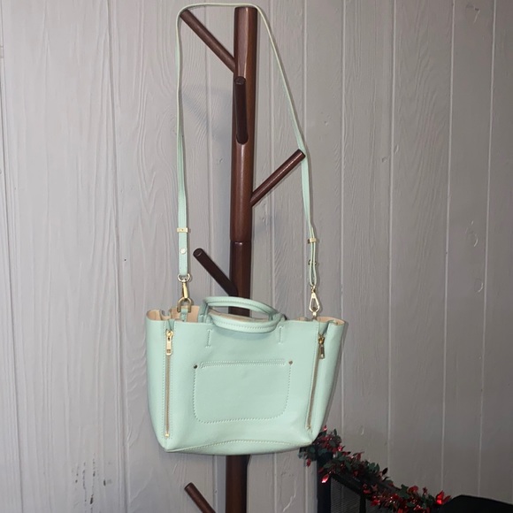 Ann Taylor Signature Pebbled Leather Mini Tote Crossbody Bag - Picture 3 of 4